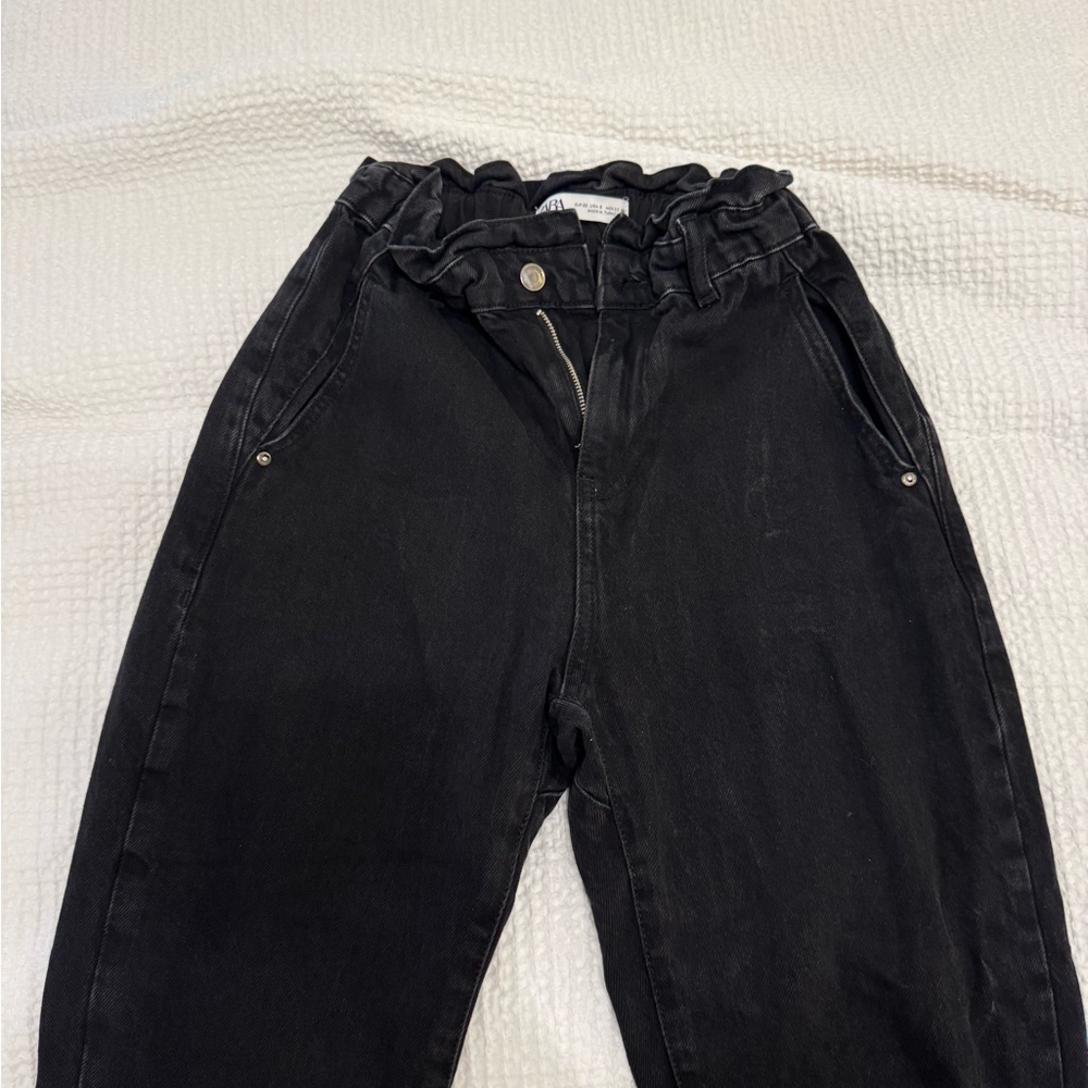 Zara Black PaperBag Jeans
